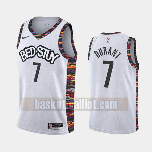 Maillot nba Brooklyn Nets 2020-21 saison déclaration Homme Kevin Durant 7 blanc