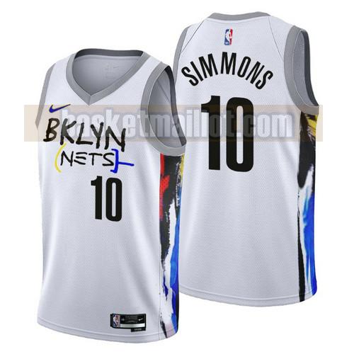 Maillot nba Brooklyn Nets 2022-2023 City Edition Homme Ben Simmons 10 Blanc