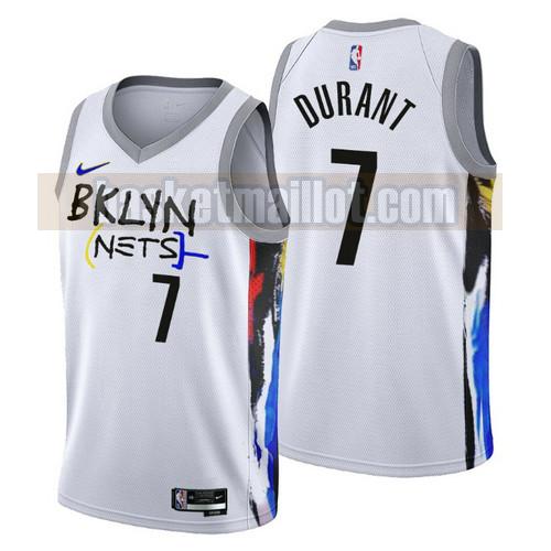 Maillot nba Brooklyn Nets 2022-2023 City Edition Homme Kevin Durant 7 Blanc