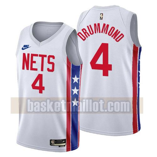 Maillot nba Brooklyn Nets 2022-2023 Classic Edition Homme Andre Drummond 4 Blanc