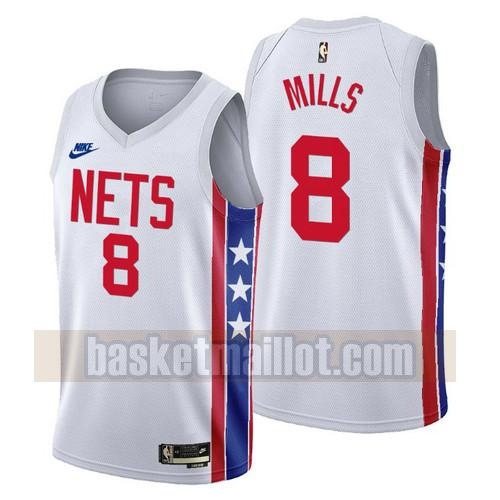 Maillot nba Brooklyn Nets 2022-2023 Classic Edition Homme Patty Mills 8 Blanc