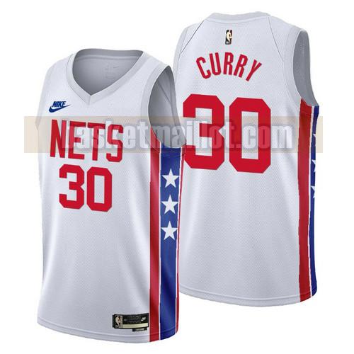 Maillot nba Brooklyn Nets 2022-2023 Classic Edition Homme Seth Curry 30 Blanc