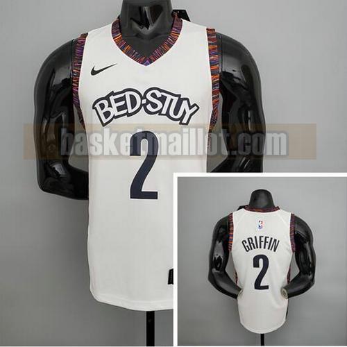 Maillot nba Brooklyn Nets Version ville Homme griffin 2 Blanc