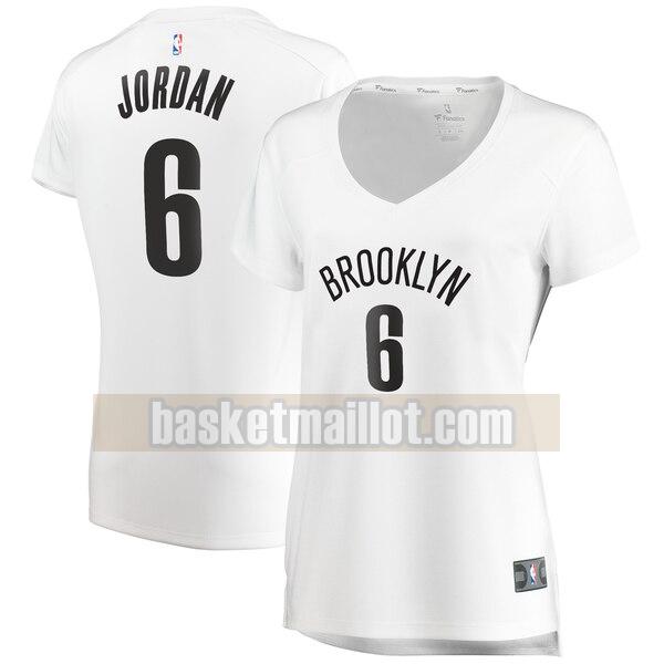 Maillot nba Brooklyn Nets association edition Femme DeAndre Jordan 6 Blanc
