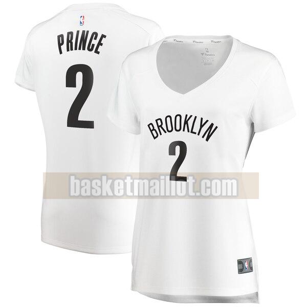 Maillot nba Brooklyn Nets association edition Femme Taurean Prince 2 Blanc