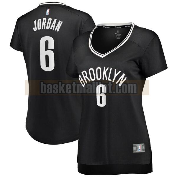 Maillot nba Brooklyn Nets icon edition Femme DeAndre Jordan 6 Noir