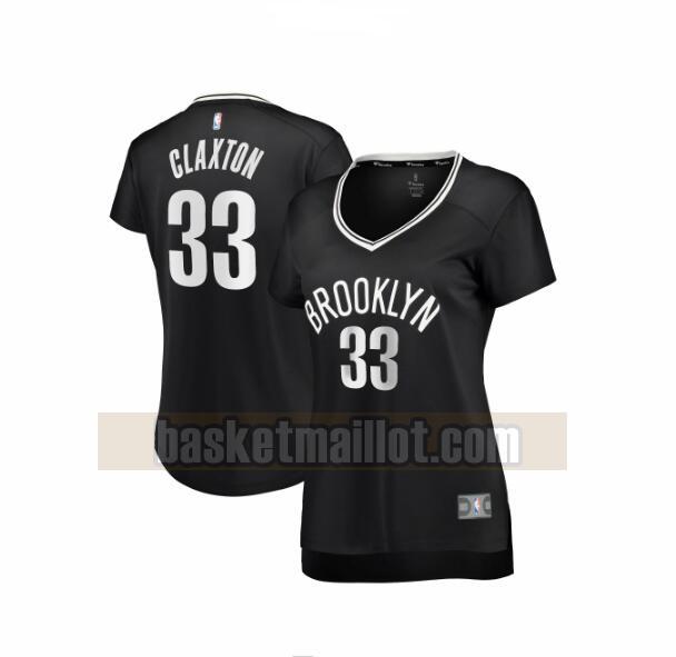 Maillot nba Brooklyn Nets icon edition Femme Nicolas Claxton 33 Noir
