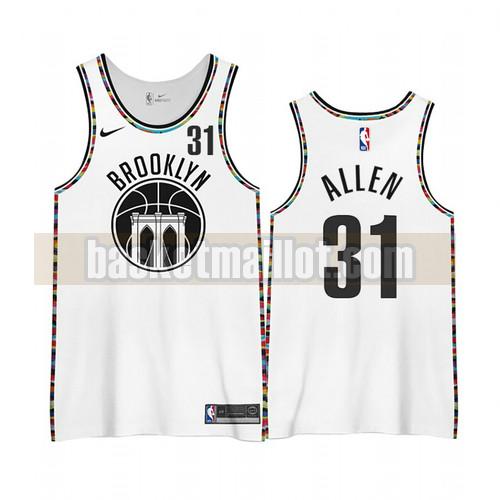 Maillot nba Brooklyn Nets Édition City 2020-21 Homme Jarrett Allen 13 Blanc