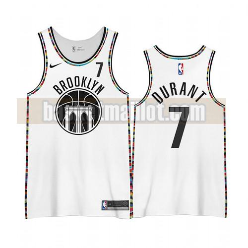 Maillot nba Brooklyn Nets Édition City 2020-21 Homme Kevin Durant 7 Blanc
