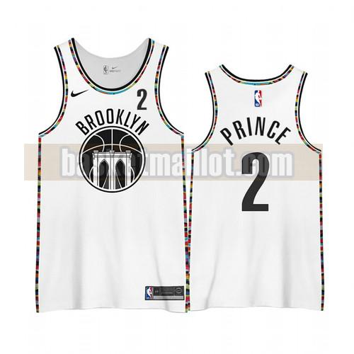 Maillot nba Brooklyn Nets Édition City 2020-21 Homme Taurean Prince 2 Blanc