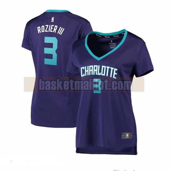 Maillot nba Charlotte Hornets statement edition Femme Terry Rozier 3 Pourpre
