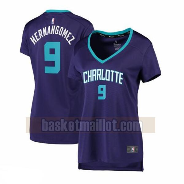 Maillot nba Charlotte Hornets statement edition Femme Willy Hernangomez 9 Pourpre