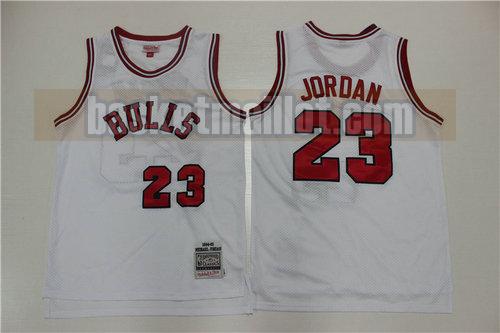 Maillot nba Chicago Bulls 1984-1985 édition rétro Homme JORDAN 23 blanc