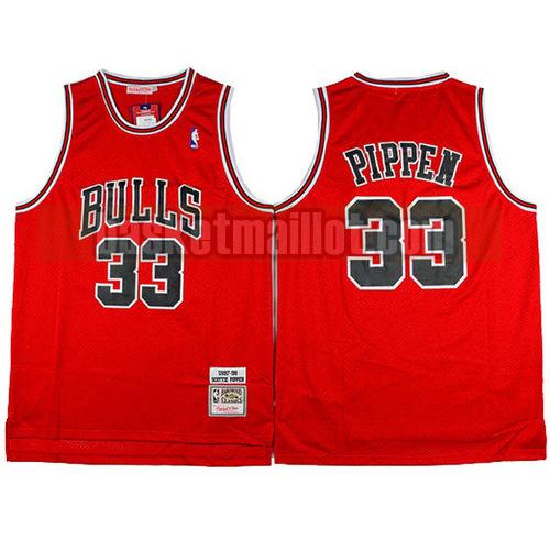 Maillot nba Chicago Bulls 1997-98 Homme Scottie Pippen 33 Rouge