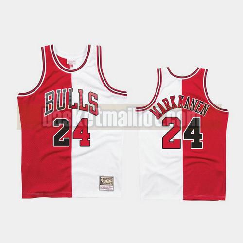 Maillot nba Chicago Bulls 1997-98 divisé Two-Tone Homme Lauri Markkanen 24 Rouge
