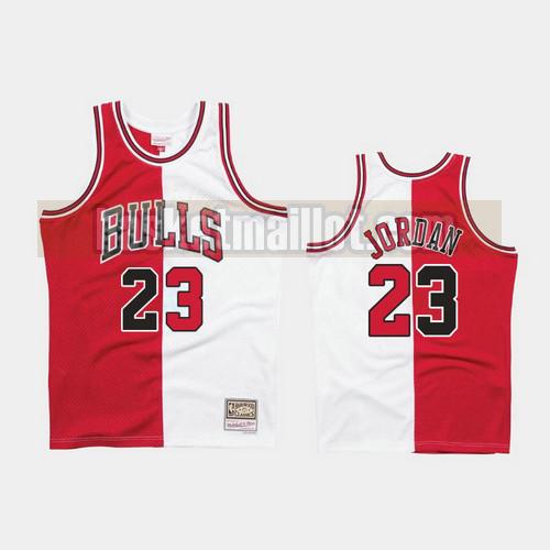 Maillot nba Chicago Bulls 1997-98 divisé Two-Tone Homme Michael Jordan 23 Rouge