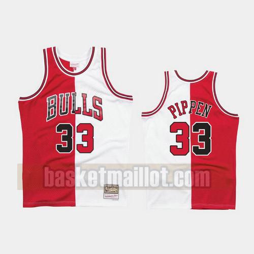 Maillot nba Chicago Bulls 1997-98 divisé Two-Tone Homme Scottie Pippen 33 Rouge