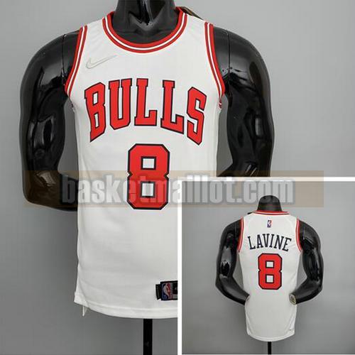 Maillot nba Chicago Bulls 75e anniversaire Homme LaVine 8 Blanc