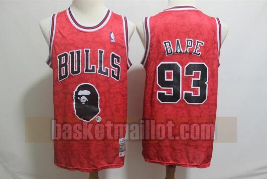 Maillot nba Chicago Bulls Basket-ball 2019 Homme Retro Red 93 Rouge