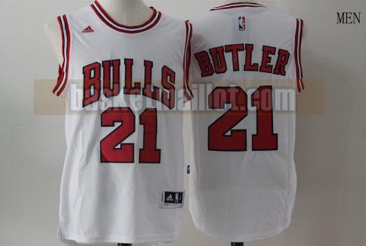 Maillot nba Chicago Bulls Basketball Homme Jimmy Butler 21 Blanc