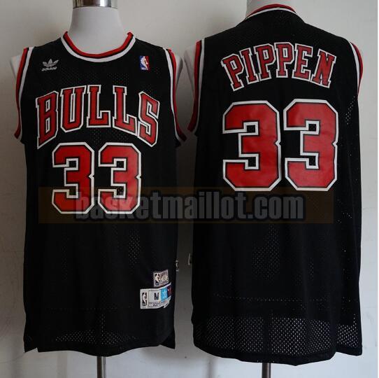 Maillot nba Chicago Bulls Basketball Homme Scottie Pippen 33 Noir