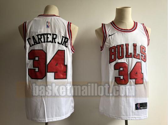 Maillot nba Chicago Bulls Basketball Homme Wendell Carter Jr. 34 Blanc