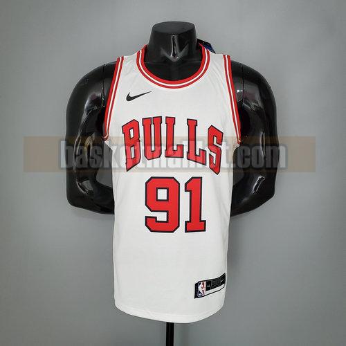 Maillot nba Chicago Bulls Homme ROOMAN 91 blanc