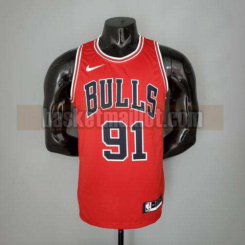 Maillot nba Chicago Bulls Homme ROOMAN 91 rouge