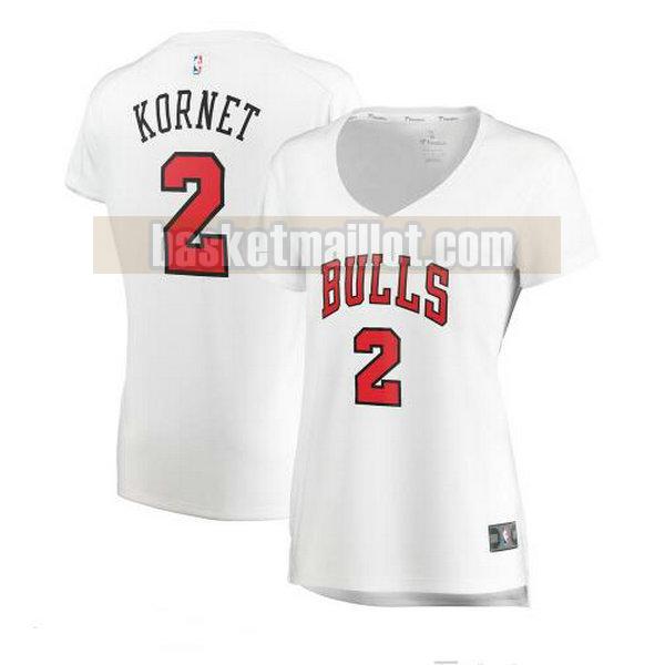 Maillot nba Chicago Bulls association edition Femme Luke Kornet 2 Blanc
