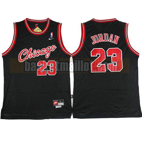 Maillot nba Chicago Bulls conmemore Homme Michael Jordan 23 Noir