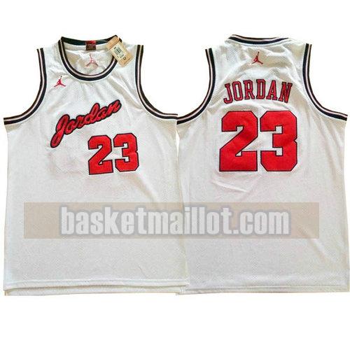 Maillot nba Chicago Bulls conmemore Homme Michael Jordan 23 White