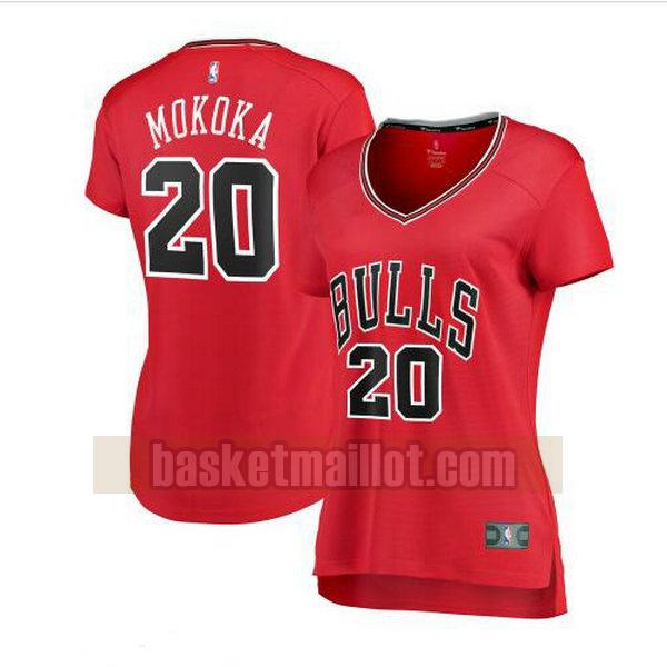 Maillot nba Chicago Bulls icon edition Femme Adam Mokoka 20 Rouge