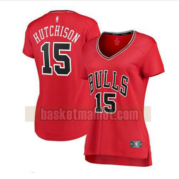 Maillot nba Chicago Bulls icon edition Femme Chandler Hutchison 15 Rouge