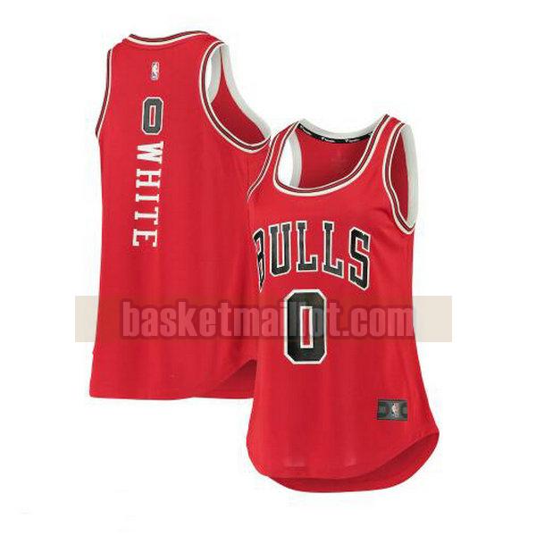 Maillot nba Chicago Bulls icon edition Femme Coby White 0 Blanc