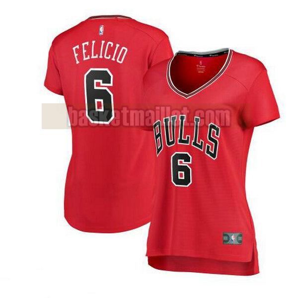 Maillot nba Chicago Bulls icon edition Femme Cristiano Felicio 6 Rouge