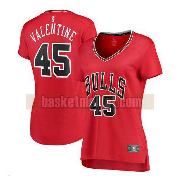 Maillot nba Chicago Bulls icon edition Femme Denzel Valentine 45 Rouge