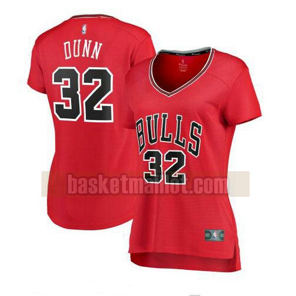 Maillot nba Chicago Bulls icon edition Femme Kris Dunn 32 Rouge