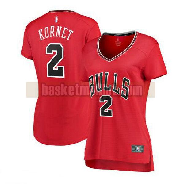 Maillot nba Chicago Bulls icon edition Femme Luke Kornet 2 Rouge