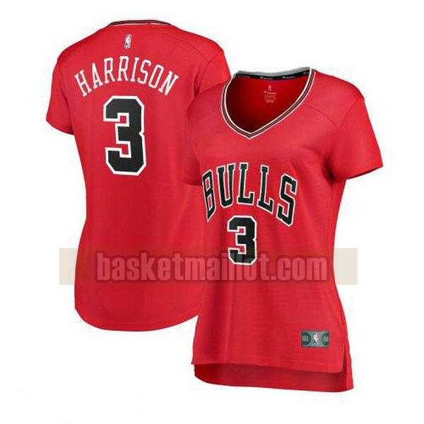 Maillot nba Chicago Bulls icon edition Femme Shaquille Harrison 3 Rouge