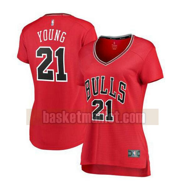Maillot nba Chicago Bulls icon edition Femme Thaddeus Young 21 Rouge