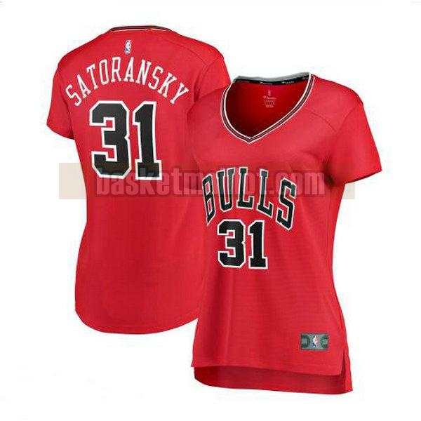 Maillot nba Chicago Bulls icon edition Femme Tomas Satoransky 31 Rouge