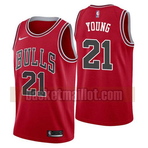 Maillot nba Chicago Bulls nike Homme Thaddeus Young 21 Rouge