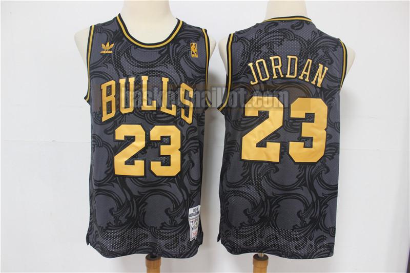 Maillot nba Chicago Bulls édition limitée rétro Homme Michael Jordan 23 gris