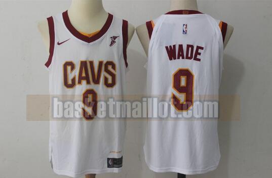Maillot nba Cleveland Cavaliers Basketball Homme Dwyane Wade 9 Blanc