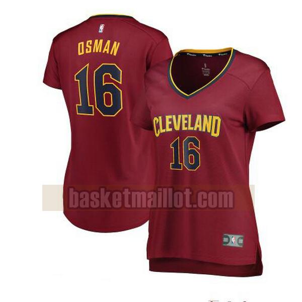 Maillot nba Cleveland Cavaliers icon edition Femme Cedi Osman 16 Rouge