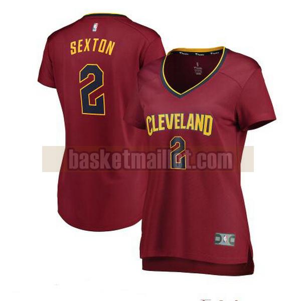 Maillot nba Cleveland Cavaliers icon edition Femme Collin Sexton 2 Rouge