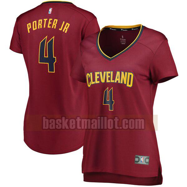 Maillot nba Cleveland Cavaliers icon edition Femme Kevin Porter Jr. 4 Rouge