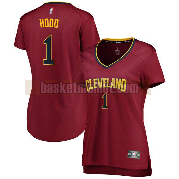 Maillot nba Cleveland Cavaliers icon edition Femme Rodney Hood 1 Rouge