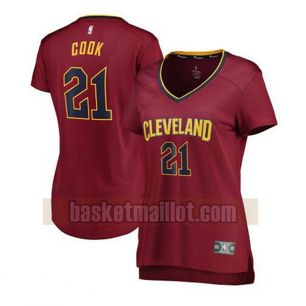 Maillot nba Cleveland Cavaliers icon edition Femme Tyler Cook 21 Rouge