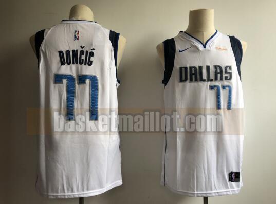 Maillot nba Dallas Mavericks Basketball Homme Luka Doncic 77 Blanc